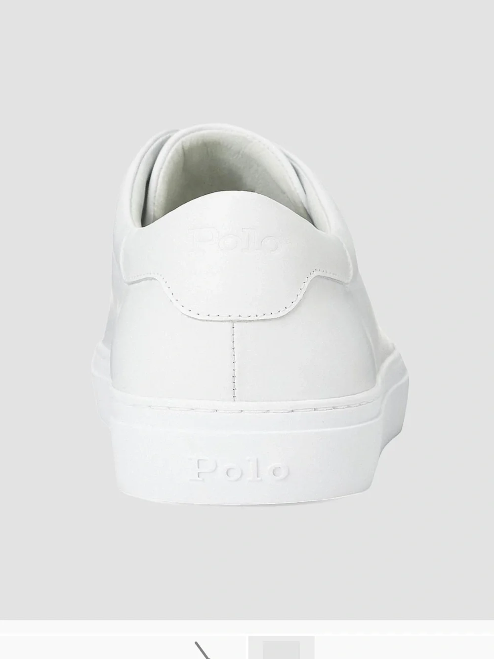 Polo by Ralph Lauren White Low-Top Leather Sneakers